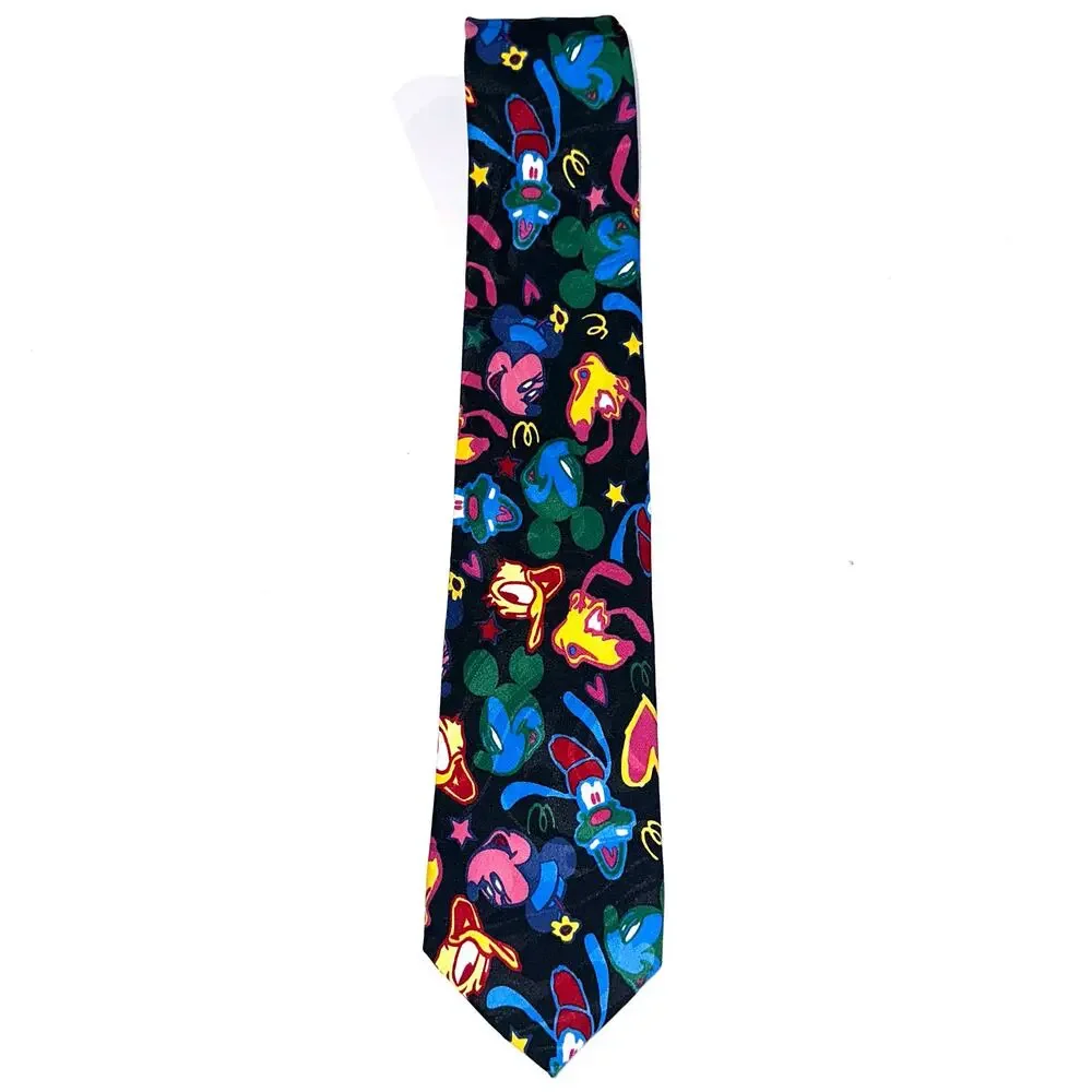 Vintage Disney Mickey Unlimited Fab Five Mickey Minnie Goofy Daffy Pluto Tie